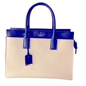 kate spade | Black White & Blush Sides With Striped Lining